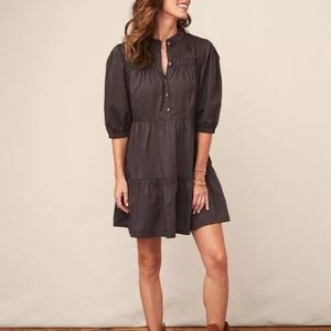 Good Hart Matilda Jane Women's Black Button-Up Tiered‎ Dress Ruffle Dress Size M